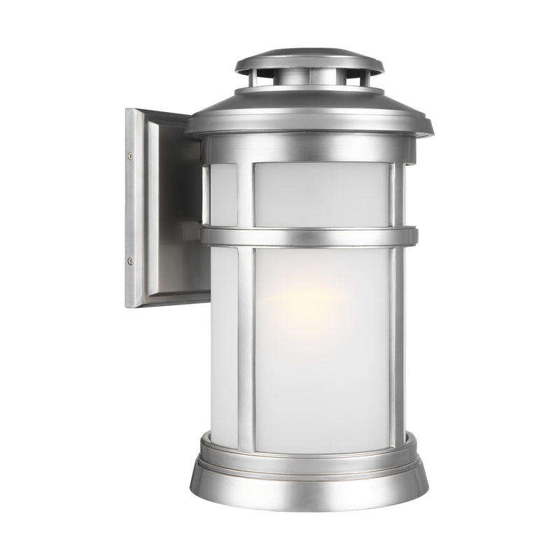 Visual Comfort Studio OL14302PBS Newport One Light Outdoor Wall Lantern, Painted Brushed Steel Main Image.jpg