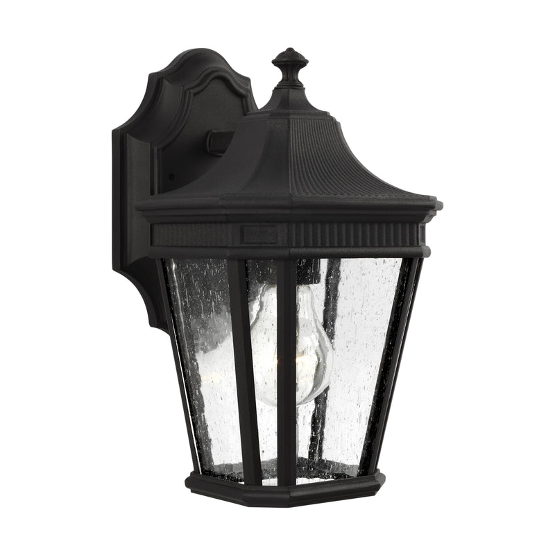 Generation Lighting OL5420BK Cotswold Lane One Light Outdoor Wall Lantern, Black Main Image.jpg