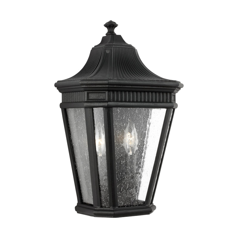Generation Lighting OL5423BK Cotswold Lane Two Light Outdoor Wall Lantern, Black Main Image.jpg