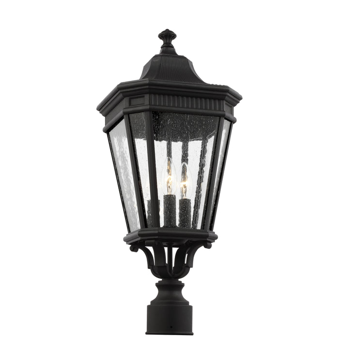 Generation Lighting OL5427BK Cotswold Lane Three Light Outdoor Post Lantern, Black Main Image.jpg