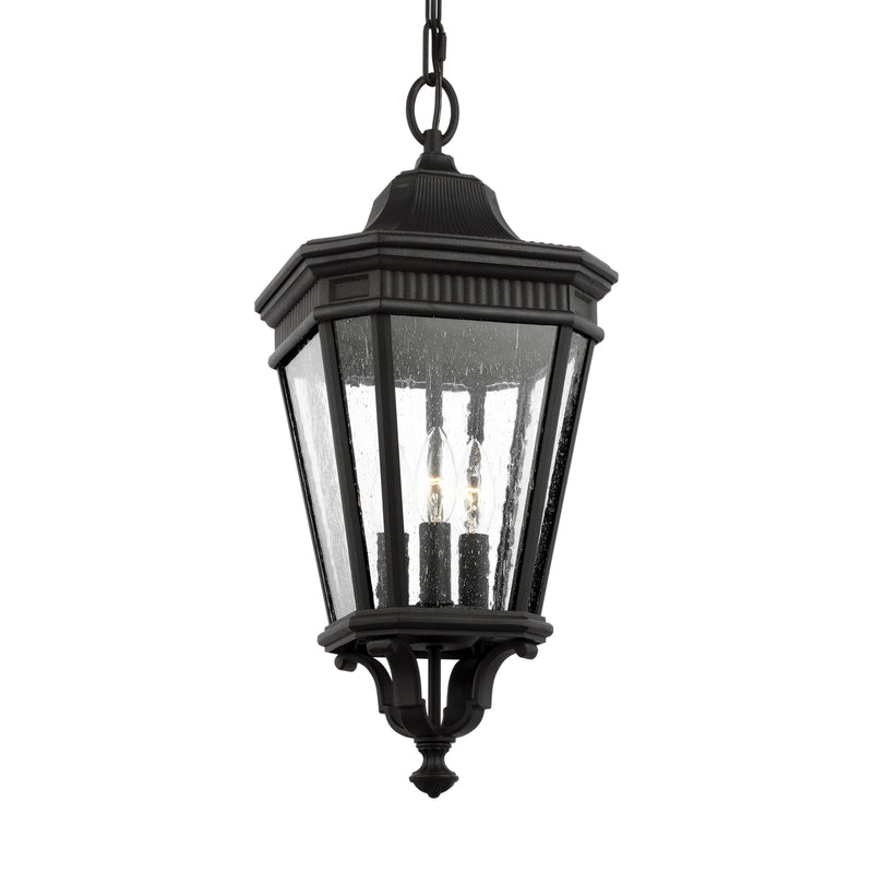 Generation Lighting OL5431BK Cotswold Lane Three Light Hanging Lantern, Black Alternate Image.jpg