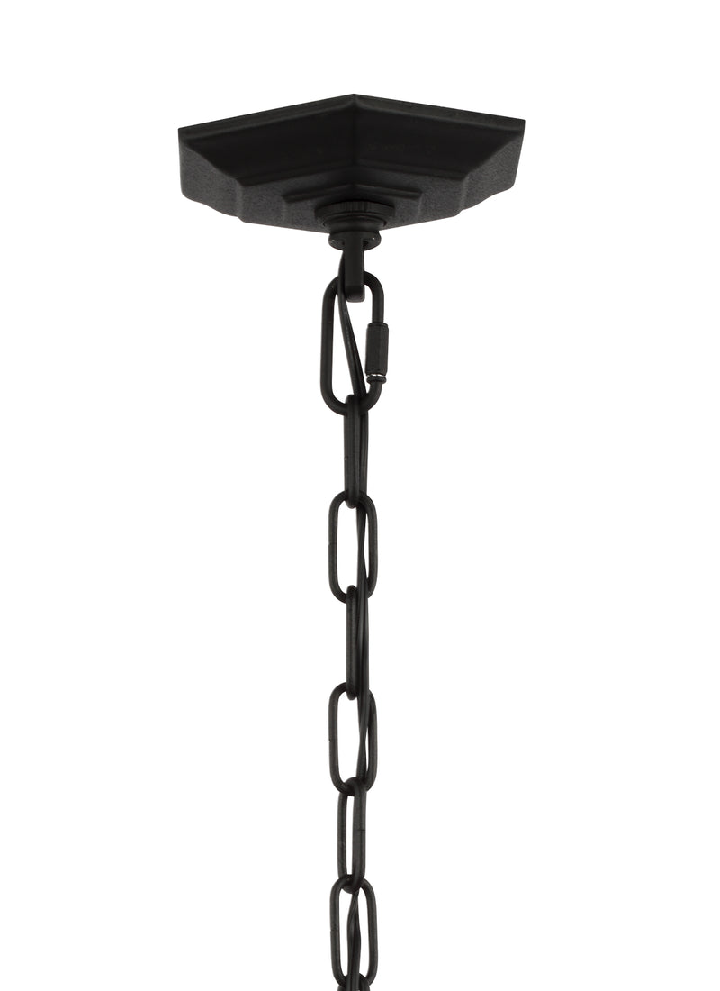 Generation Lighting OL5431BK Cotswold Lane Three Light Hanging Lantern, Black Alternate Image 2.jpg