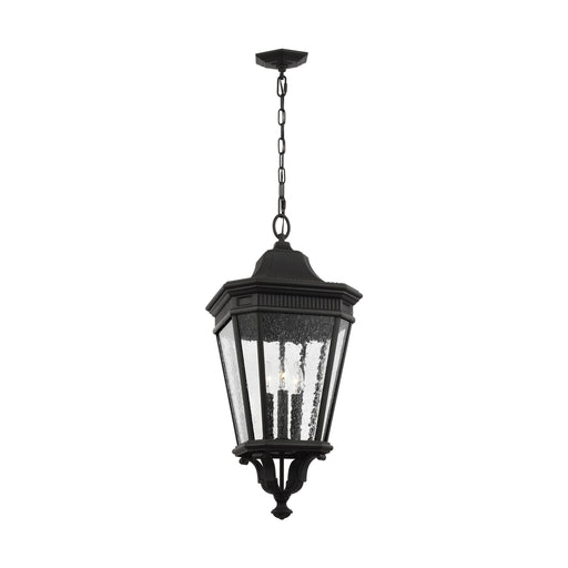 Generation Lighting OL5432BK Cotswold Lane Three Light Hanging Lantern, Black Main Image.jpg