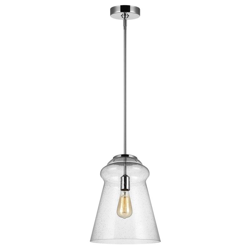 Generation Lighting P1459CH Loras One Light Pendant, Chrome Main Image.jpg