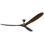 Visual Comfort Fan 3MAVR88BK Maverick 88" Ceiling Fan, Matte Black and Dark Walnut Main Image.jpg