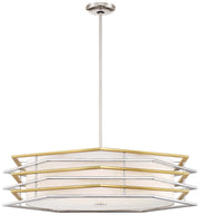 George Kovacs P1073-657-L Levels LED Pendant, Polished Nickel W/Honey Gold Main Image.jpg