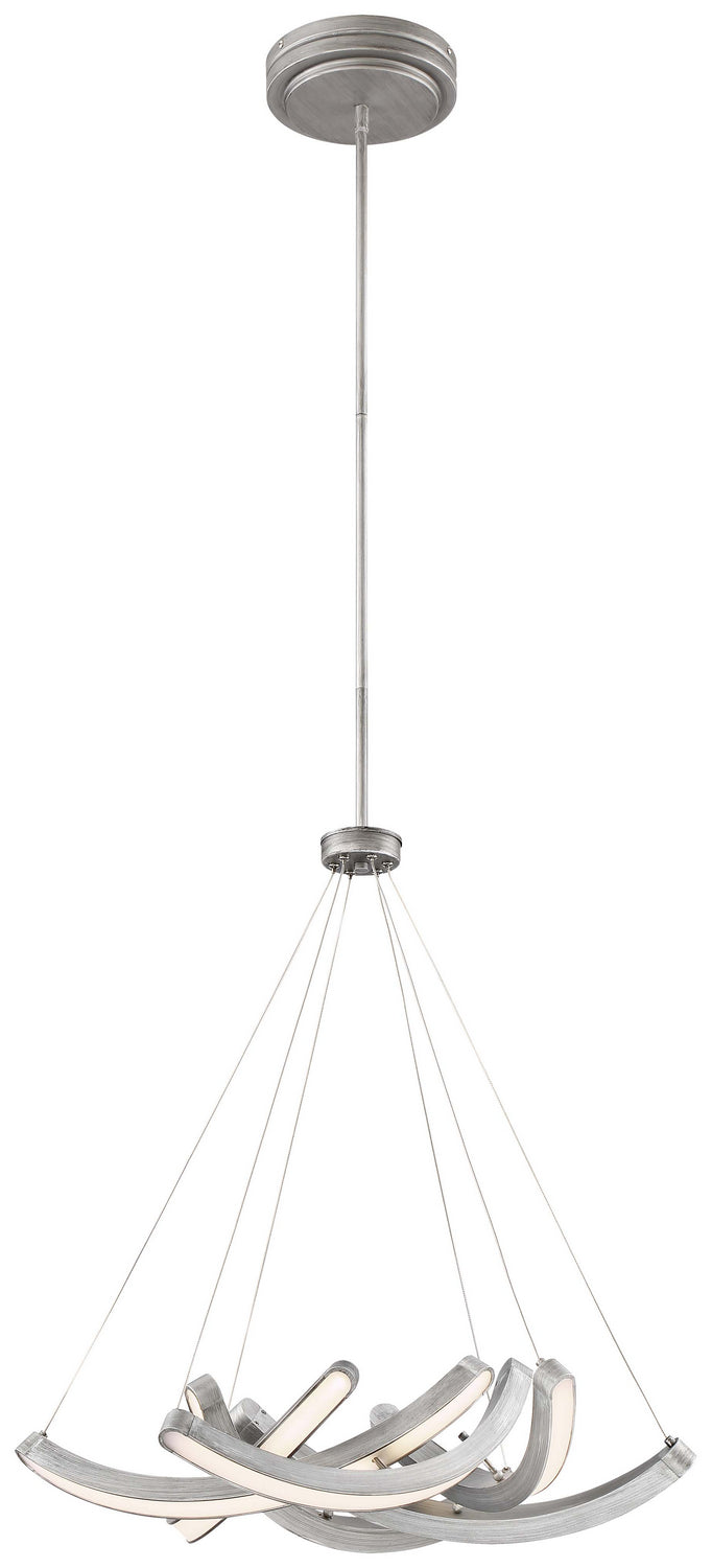 George Kovacs P1336-665-L Swing Time LED Pendant, Brushed Silver Main Image.jpg