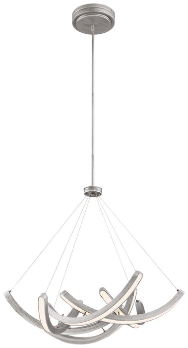 George Kovacs P1337-665-L Swing Time LED Pendant, Brushed Silver Main Image.jpg