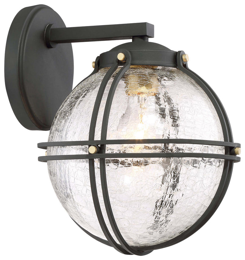 Minka-Lavery 71232-661 Rond One Light Outdoor Wall Mount, Coal W/Honey Gold Highlight Main Image.jpg