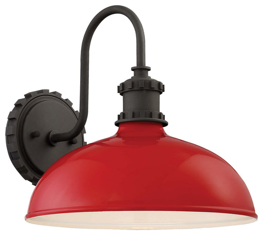 Minka-Lavery 71251-640 Escudilla One Light Outdoor Wall Mount, Red Glass Main Image.jpg