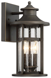 Minka-Lavery 72552-143C Highland Ridge Three Light Outdoor Wall Lamp, Oil Rubbed Bronze W/ Gold Highlights Main Image.jpg
