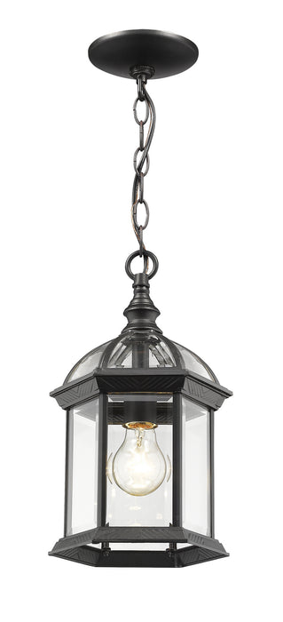 Z-Lite 563CHM-BK Annex One Light Outdoor Chain Mount Ceiling Fixture, Black Main Image.jpg