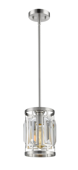 Z-Lite 6007MP-BN Mersesse One Light Mini Pendant, Brushed Nickel Main Image.jpg