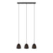 Eglo USA 202264A Safi Three Light Linear Pendant Matte Black /Gold Main Image.jpg