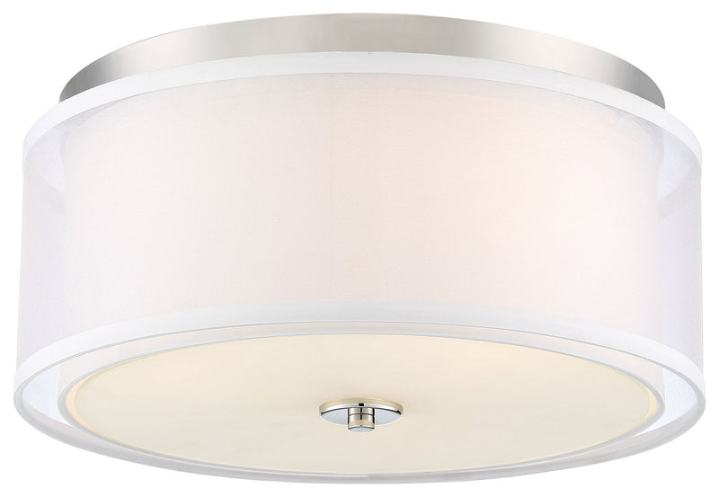 Minka-Lavery 3078-613 Studio 5 Three Light Flush Mount, Polished Nickel Main Image.jpg