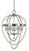 Framburg 3045 BN/PN Margaux Five Light Foyer Chandelier, Brushed Nickel with Polished Nickel Accents Main Image.jpg