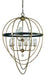 Framburg 3049 AB/MBLACK Margaux Nine Light Foyer Chandelier, Antique Brass with Matte Black Accents Main Image.jpg