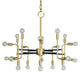 Framburg 3050 SB/MBLACK Fusion 20 Light Foyer Chandelier, Satin Brass with Matte Black Accents Main Image.jpg