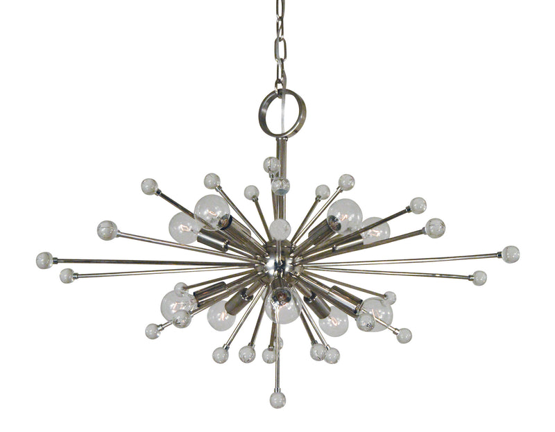 Framburg 3085 PN Supernova Ten Light Chandelier, Polished Nickel Main Image.jpg