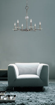 Framburg 3106 PN Pirouette Six Light Chandelier, Polished Nickel Alternate Image.jpg