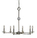 Framburg 3108 PN Pirouette Six Light Chandelier, Polished Nickel Main Image.jpg