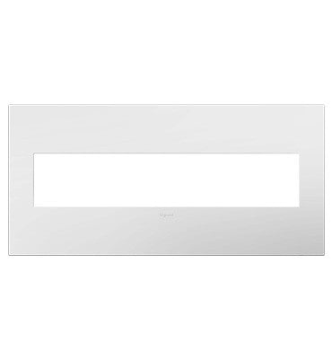 adorne® AWP5GWHW1 Gloss White-on-White Five-Gang Screwless Wall Plate with Microban® Main Image.jpg