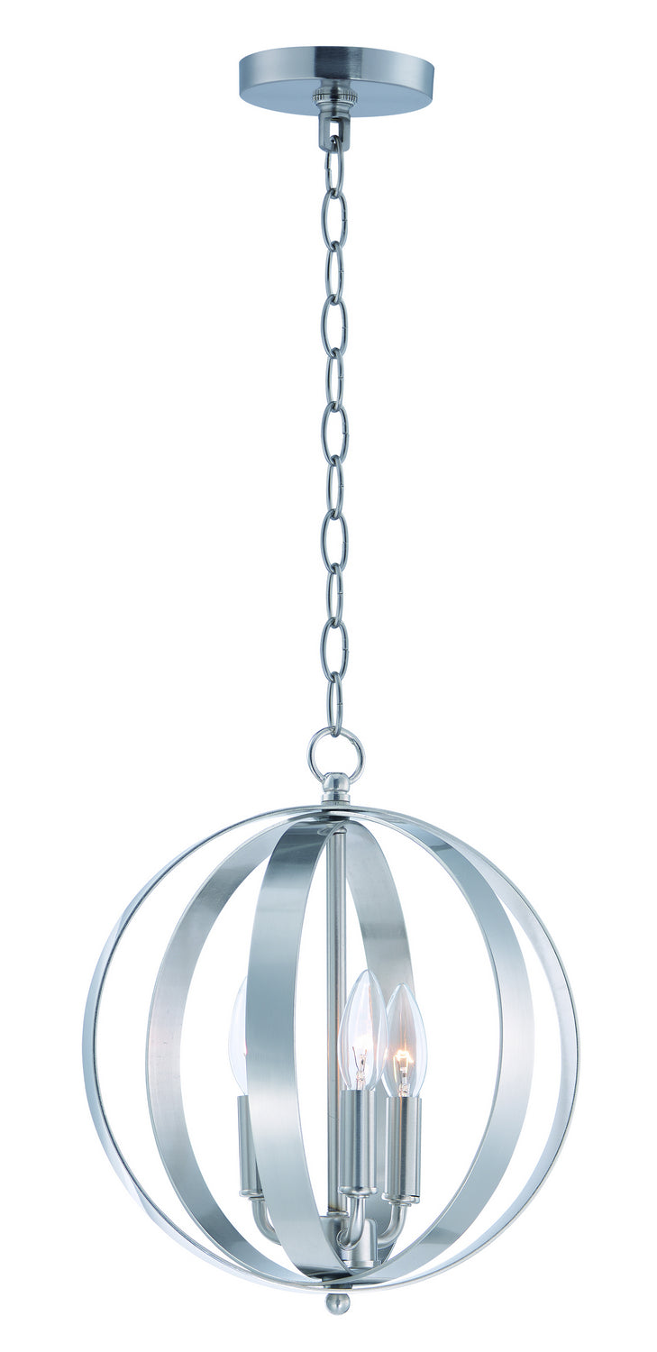 Maxim 10030SN Provident Three Light Chandelier, Satin Nickel Main Image.jpg