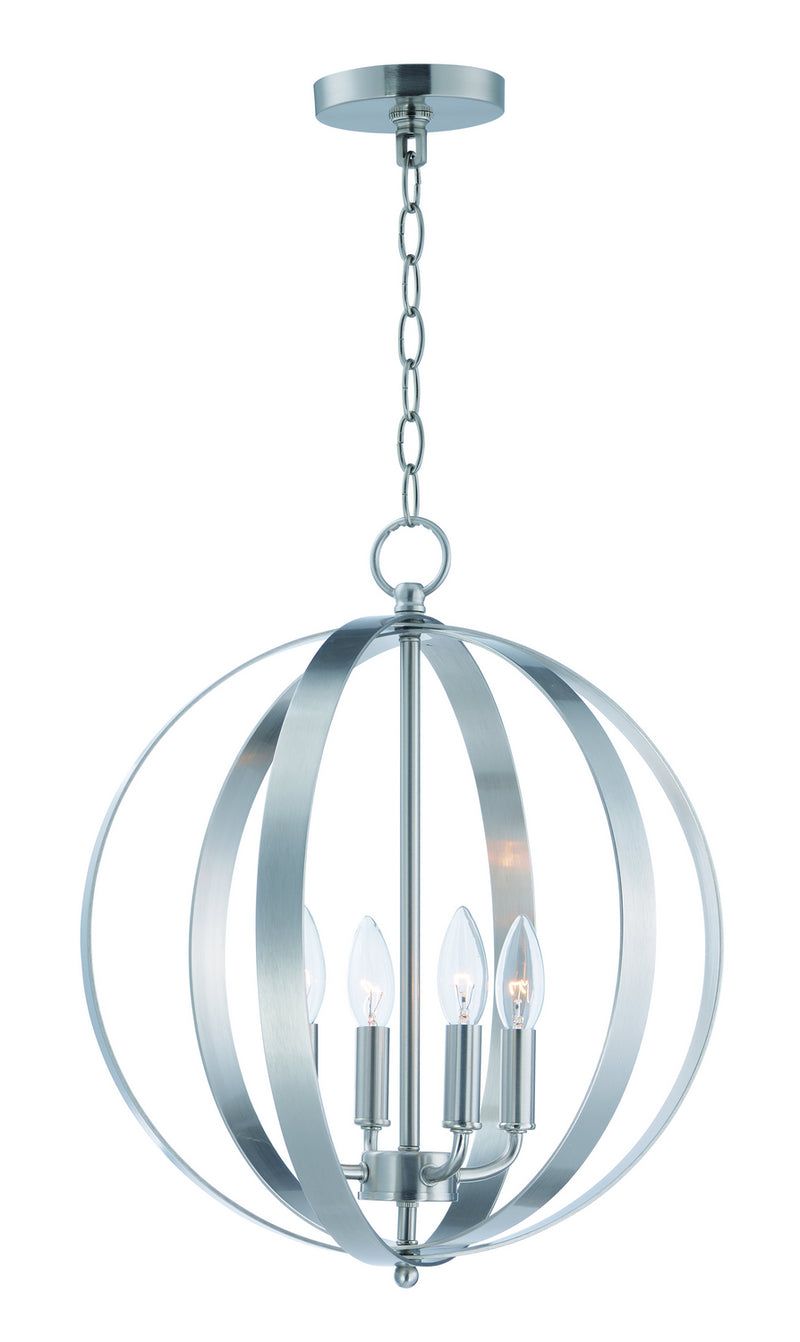 Maxim 10031SN Provident Four Light Chandelier, Satin Nickel Main Image.jpg