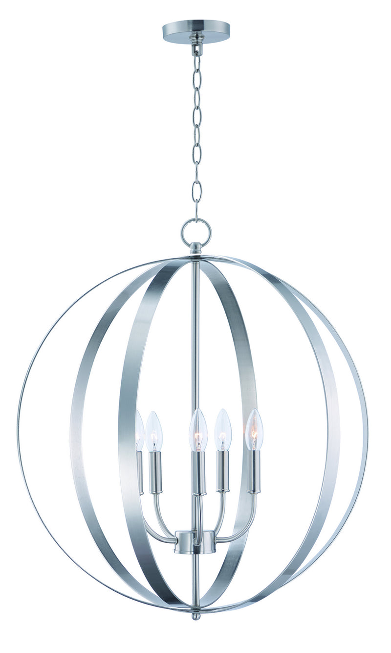 Maxim 10032SN Provident Five Light Chandelier, Satin Nickel Main Image.jpg
