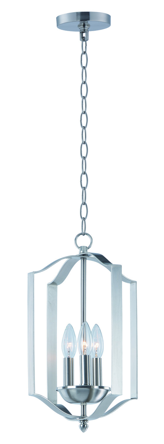 Maxim 10035SN Provident Three Light Chandelier, Satin Nickel Main Image.jpg
