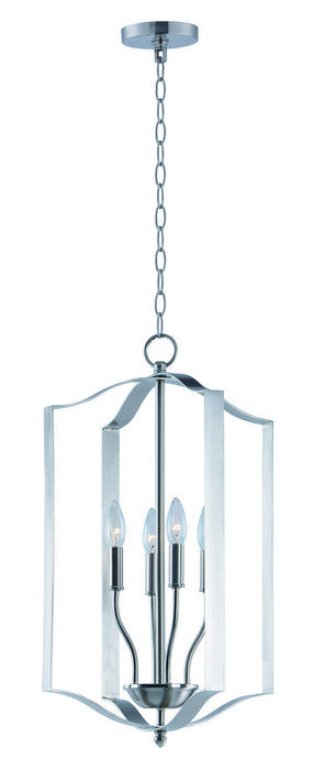 Maxim 10036SN Provident Four Light Chandelier, Satin Nickel Main Image.jpg