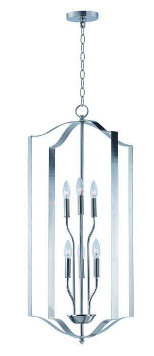 Maxim 10038SN Provident Six Light Chandelier, Satin Nickel Main Image.jpg