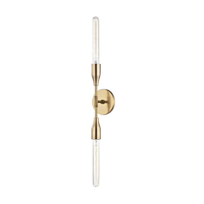 Mitzi H116102-AGB Tara Two Light Wall Sconce, Aged Brass Main Image.jpg