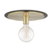 Mitzi H137501L-AGB/BK Milo One Light Flush Mount, Aged Brass/Black Main Image.jpg