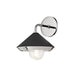 Mitzi H139101-PN/BK Marnie One Light Wall Sconce, Polished Nickel/Black Main Image.jpg