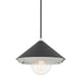 Mitzi H139701L-PN/BK Marnie One Light Pendant, Polished Nickel/Black Main Image.jpg