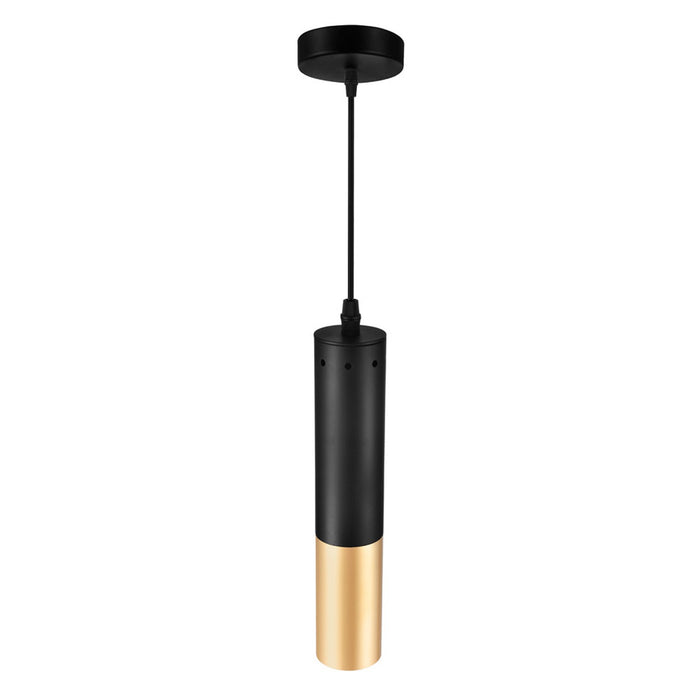 CWI Lighting 1015P2-1-129 Anem One Light Mini Pendant Matte Black & Satin Gold Alt 1.jpg