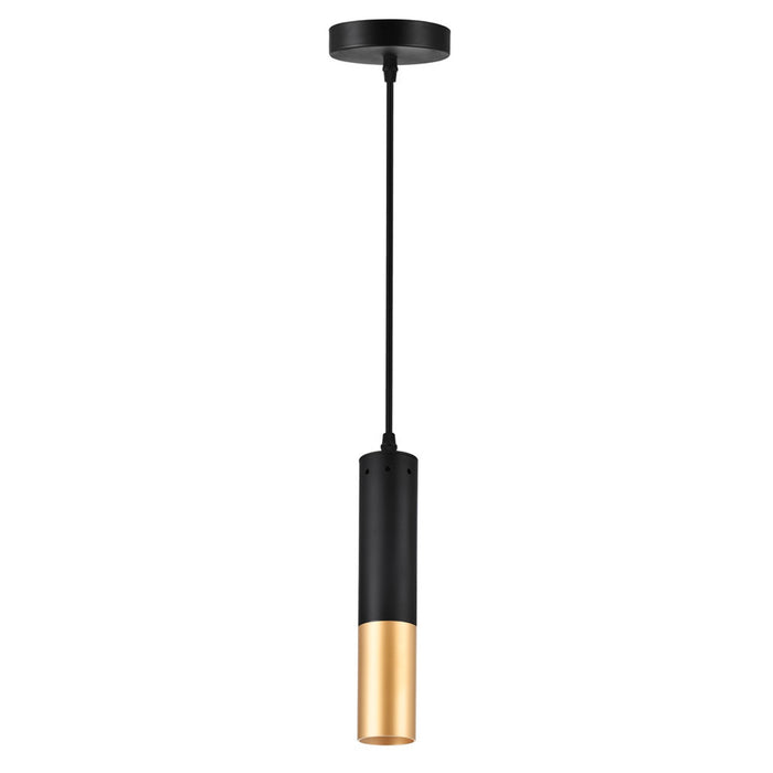 CWI Lighting 1015P2-1-129 Anem One Light Mini Pendant Matte Black & Satin Gold Alt 4.jpg