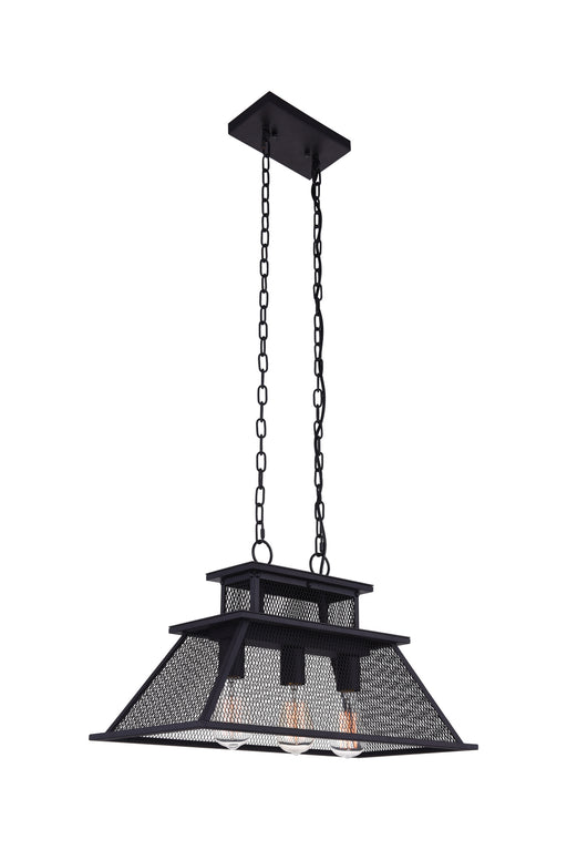 CWI Lighting 9745P24-3-219 Savill Three Light Island Chandelier Reddish Black.jpg