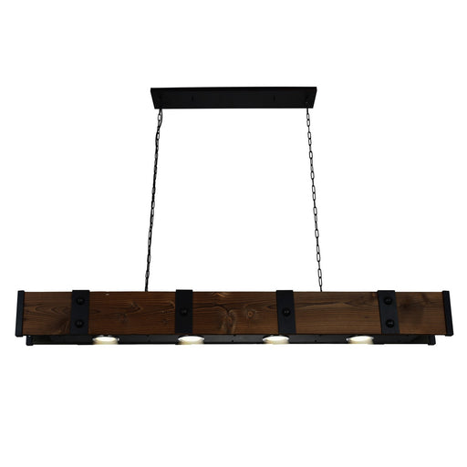 CWI Lighting 9748P59-4-101 Pago Four Light Island Chandelier Black Alt 1.jpg