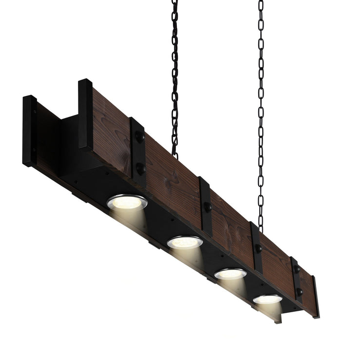 CWI Lighting 9748P59-4-101 Pago Four Light Island Chandelier Black Alt 2.jpg