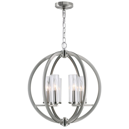 CWI Lighting 9951P19-6-606 Elton Six Light Chandelier Satin Nickel.jpg