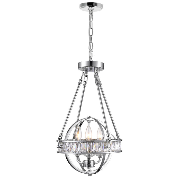 CWI Lighting 9957P12-3-601 Arkansas Three Light Mini Chandelier Chrome Alt 2.jpg