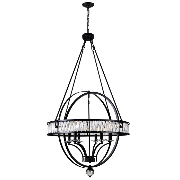 CWI Lighting 9957P30-6-101 Arkansas Six Light Chandelier Black Alt 1.jpg