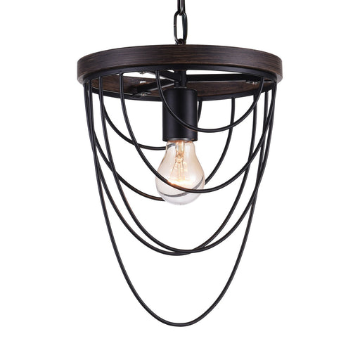 CWI Lighting 9962P9-1-101 Gala One Light Mini Chandelier Black Alt 1.jpg