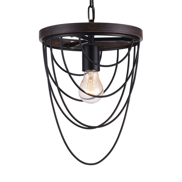 CWI Lighting 9962P9-1-101 Gala One Light Mini Chandelier Black Alt 1.jpg