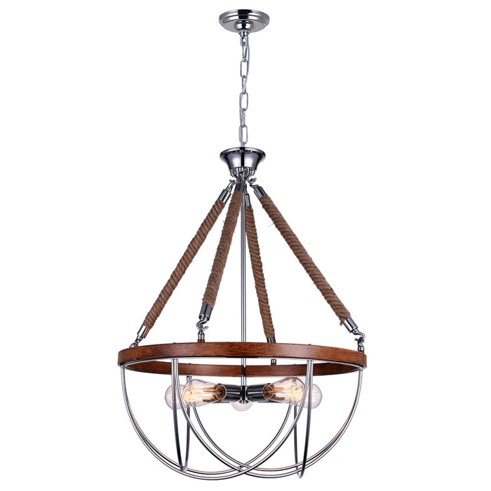 CWI Lighting 9965P24-5-601 Parana Five Light Chandelier Chrome Alt 2.jpg