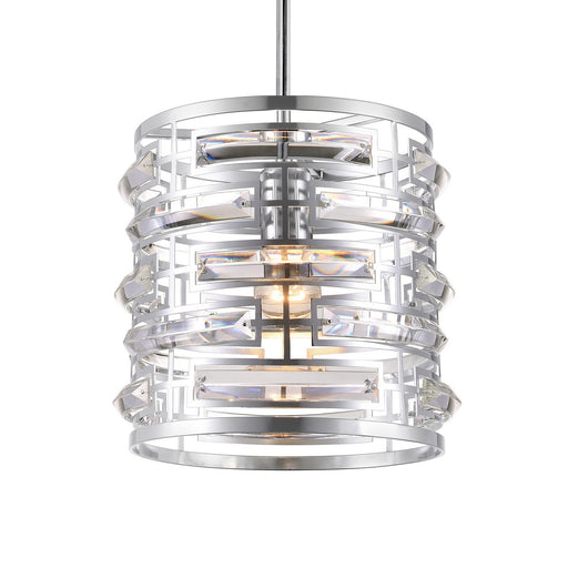 CWI Lighting 9975P10-1-601 Petia One Light Mini Chandelier Chrome Alt 1.jpg