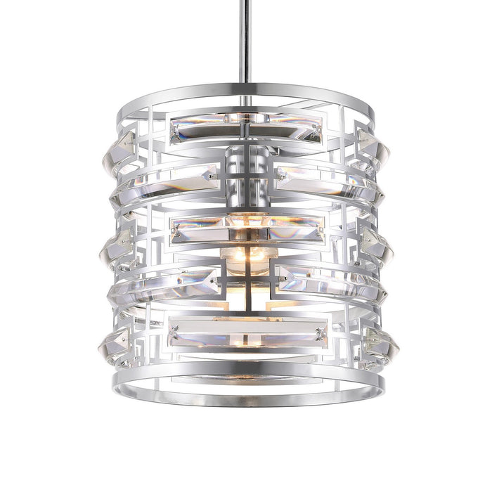 CWI Lighting 9975P10-1-601 Petia One Light Mini Chandelier Chrome Alt 1.jpg