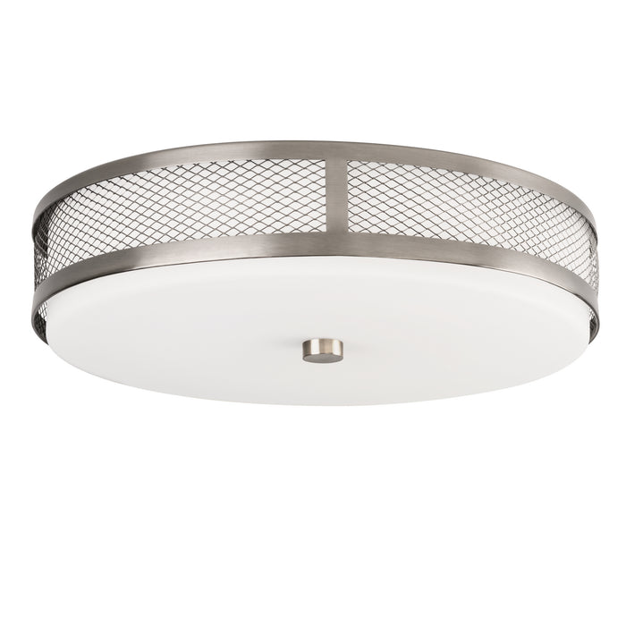 Kichler 42379NILEDR Ceiling Space LED Flush Mount, Brushed Nickel Main Image.jpg